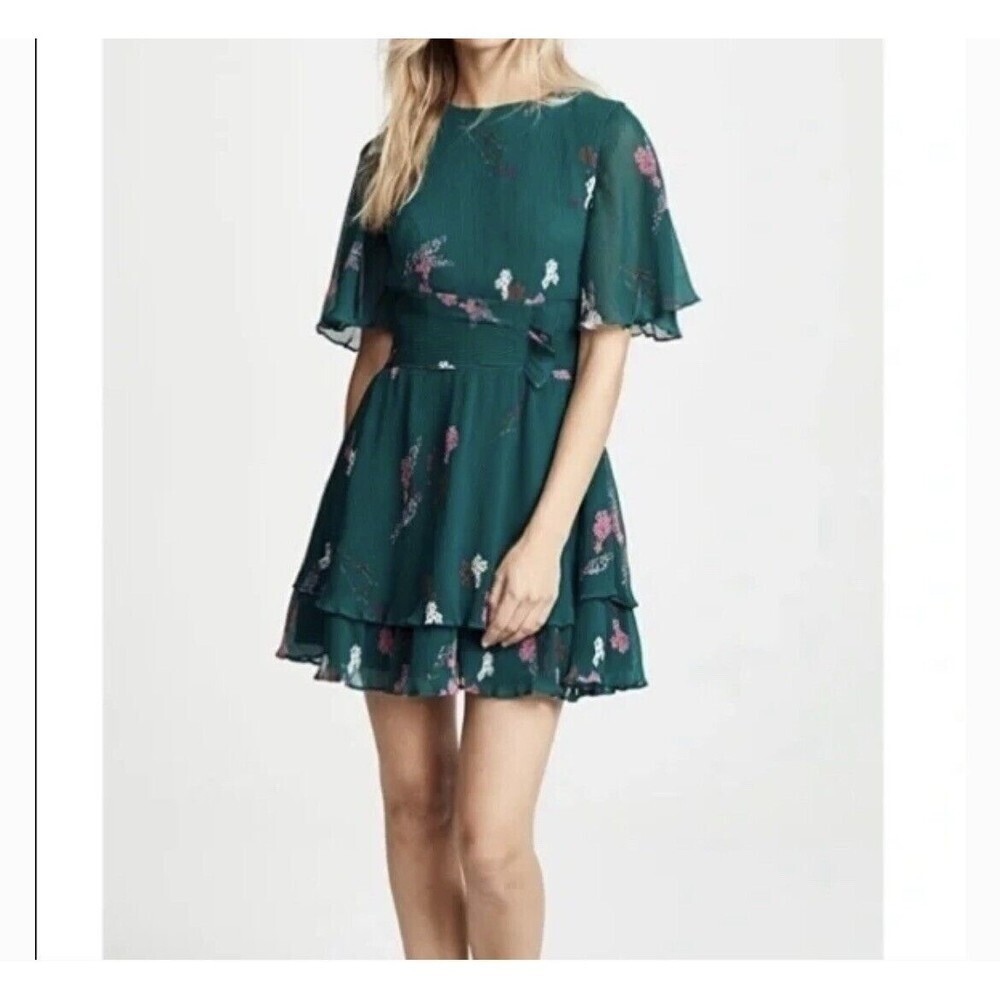 Keepsake the Label size XS Emerald Green Nightfall Fit and Flare Dress party